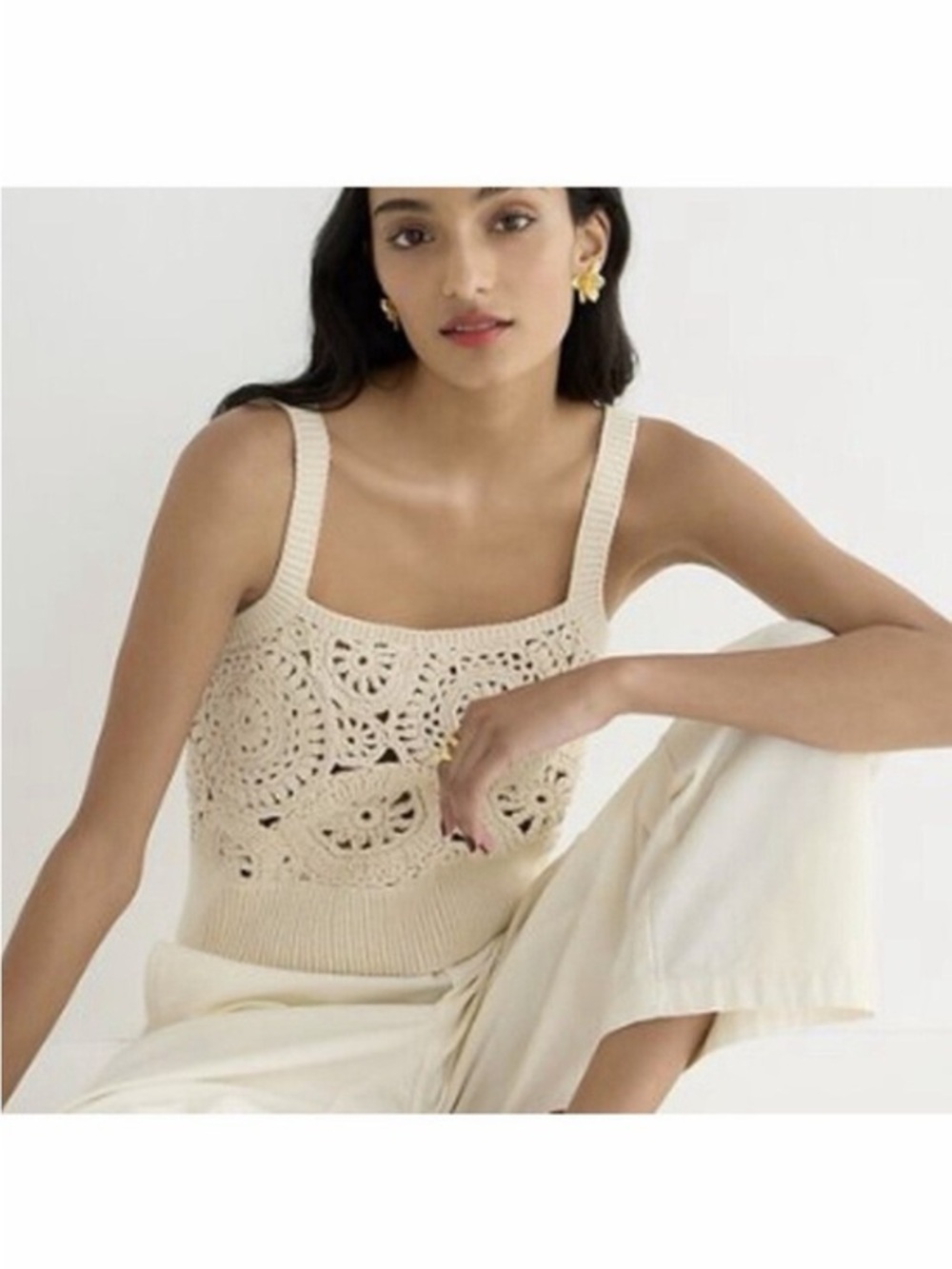 Brand new J. Crew Crochet Camisole in Black